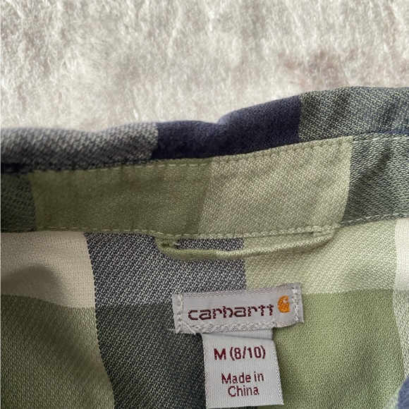 Carhartt Women’s Plaid Button Front Long Sleeve Shirt Roll Tab Sleeves Medium - Picture 5 of 11